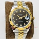 Swiss Quality Replica VR Factory Rolex Datejust II 41mm Watch Black Dial Diamond Hour Markers